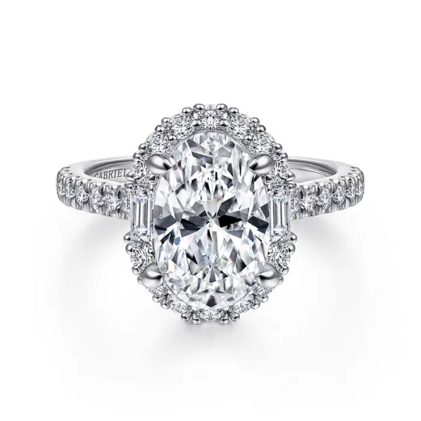 【grasssky绿黛】14k白金光环婚戒LD-355-3-16