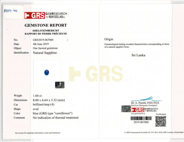1.66ct GRS蓝宝石 - 图片 4